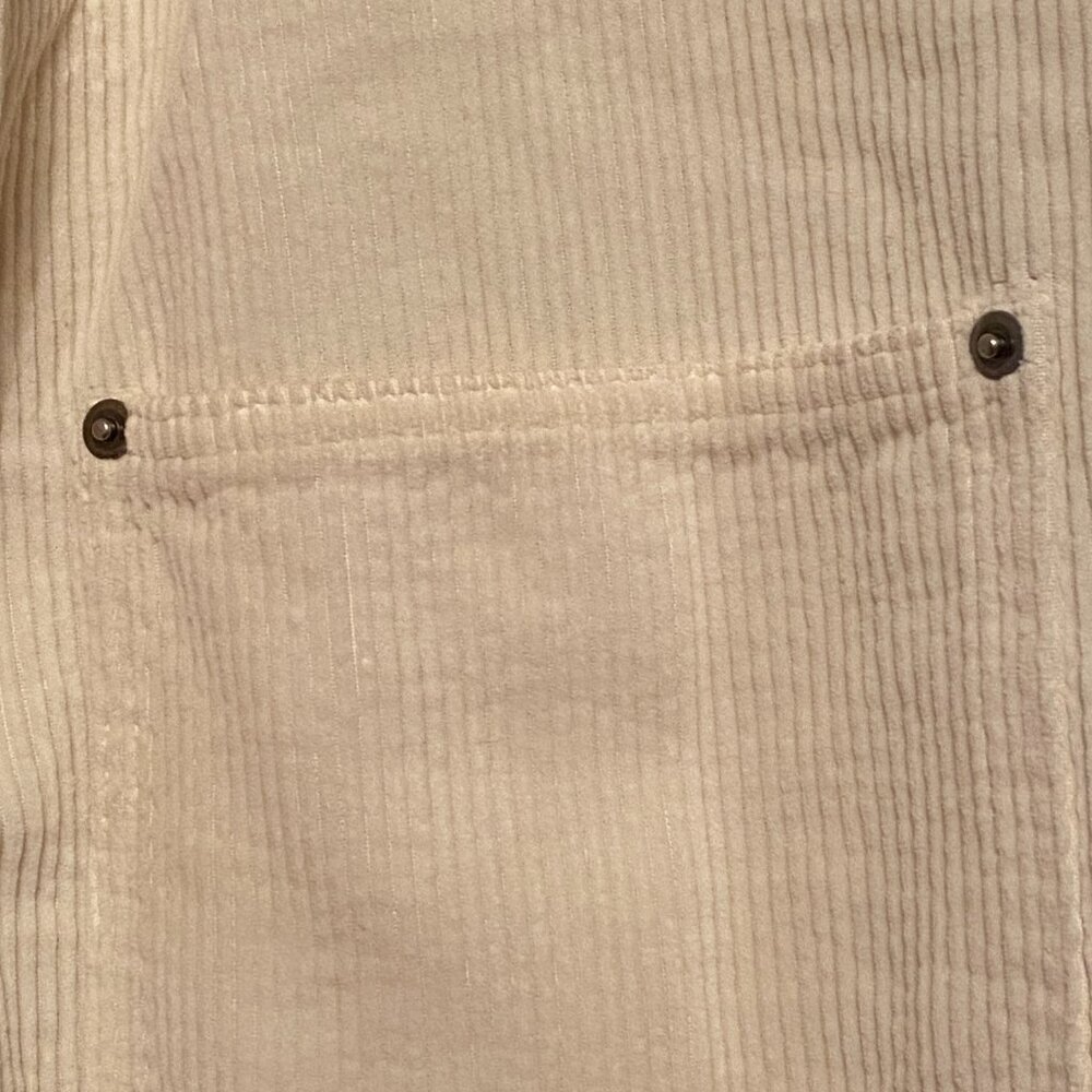 Vintage Nadia Women's Corduroy Beige Button Up Barn Chore Jacket Size Approx M/L - Picture 11 of 12
